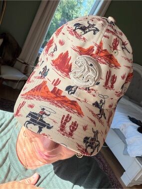 New Era Chicago Cubs Cream & multicolored cowboy-Print Baseball Cap